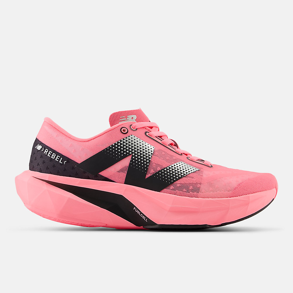 New Balance FuelCell Rebel v4 Shoes Ultra Pink with Black and White